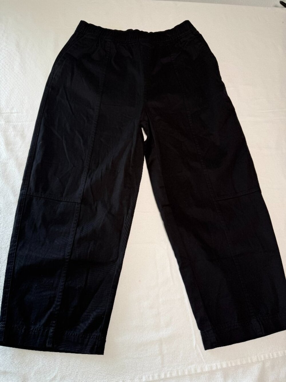 Old Navy High Rise Barrel  Black Pants Comfort Waistband Size L